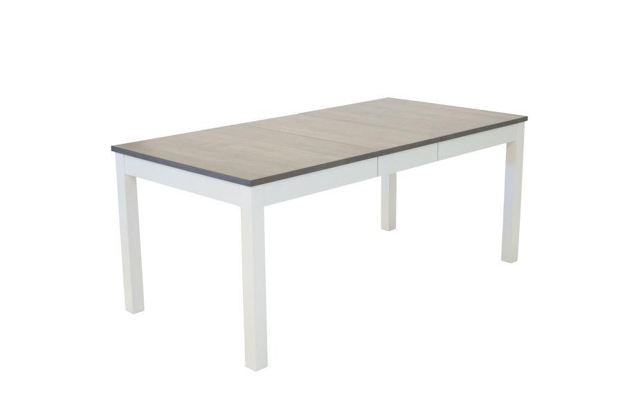 Aino jatkettava ruokapöytä 140 + 40 cm valkoinen/harmaa