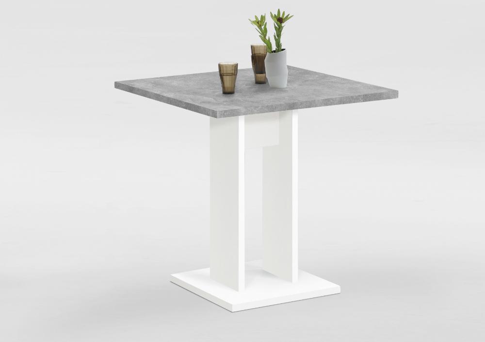Bandol 1 ruokapöytä valkoinen/betoni