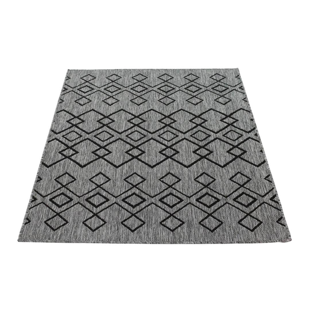 Iiris kumipohjainen matto musta/harmaa