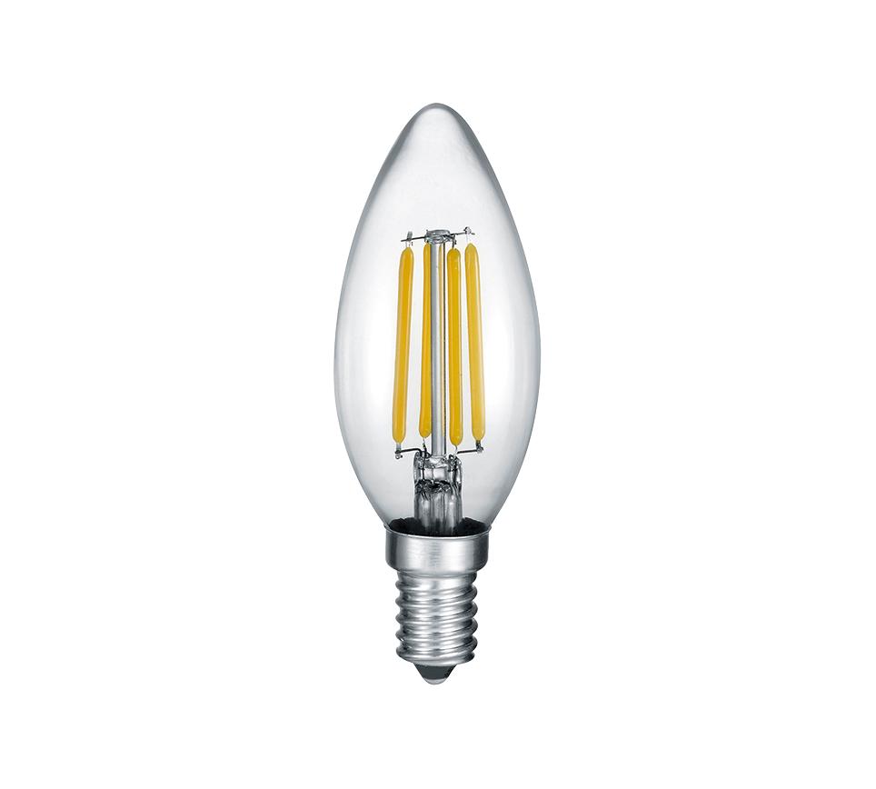Lamppu LED E14 filament kynttiläkupu 4W 470lm 2700K