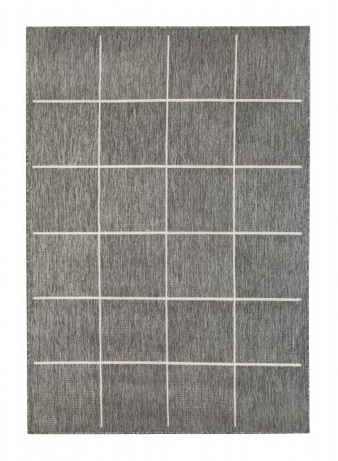 Oodi kumipohjainen matto harmaa/valkoinen