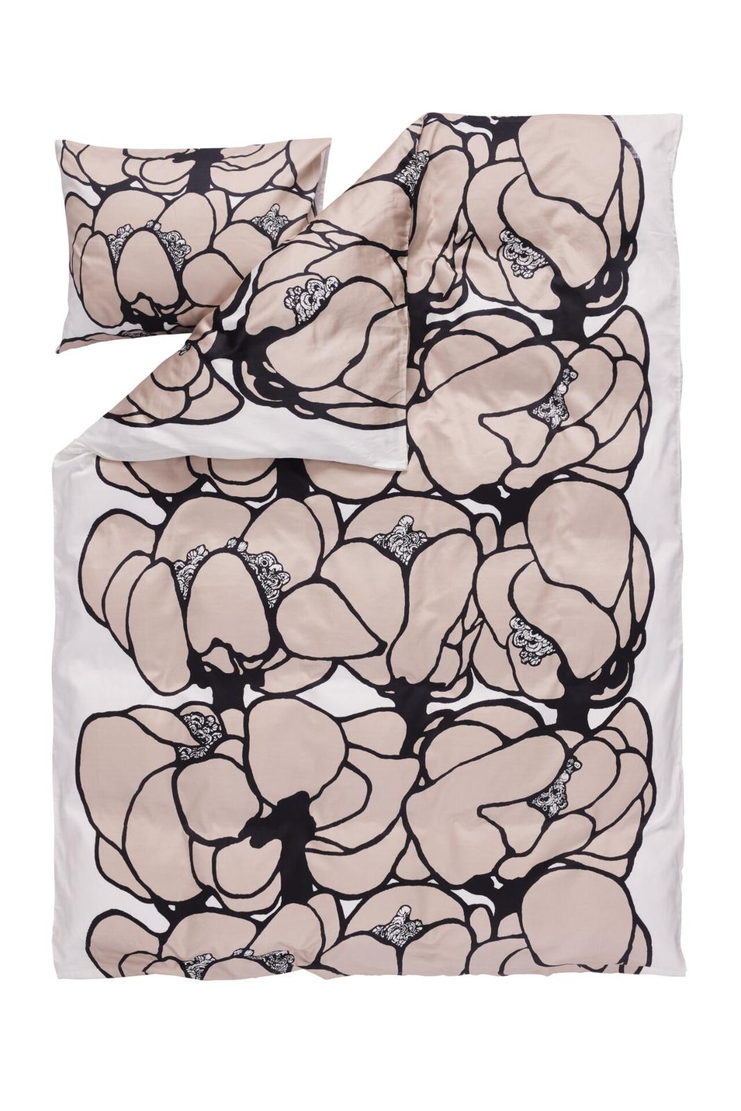 Vallila Makeba satiinipussilakanasetti beige 150x210 cm