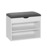 4living Elis eteispenkki säilytyslaatikolla valkoinen