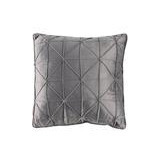 4living Velvet Grid koristetyyny harmaa 45x45 cm