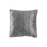 4living Velvet Grid koristetyyny harmaa 45x45 cm