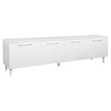 Solo tv-taso 4 ovella 220 cm valkoinen