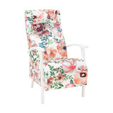 Wiivi nojatuoli Wild Flower valkoinen