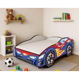 Auto lastensänky hot car led sininen 70x140 cm