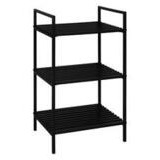 Bambu hyllykkö 3-hyllyllä kokomusta