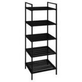Bambu hyllykkö 5-hyllyllä musta