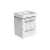 Bianco allaskaappi vetolaatikoilla mattavalkoinen 45 cm