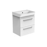 Bianco allaskaappi vetolaatikoilla mattavalkoinen 50 cm