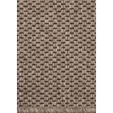 Brooklyn sileäksi kudottu matto ruskea