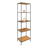 House Nordic Vita avohylly 5 osainen tammi-musta 51x36x170 cm
