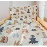 Käpymetsä lasten pussilakana beige 120x155 cm