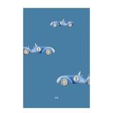 Lasten Racing cars matto sininen