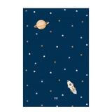 Lasten Space Night matto sininen