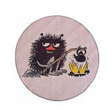 Muumi Haisuli nuotiolla matto beige pyöreä 80 cm