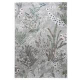 Niitty plyysimatto harmaa-kukka