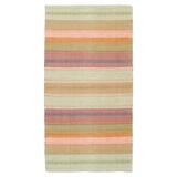 Polkka puuvillamatto vihreä-oranssi