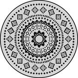 Pyöreä Deco sileäksi kudottu matto harmaa