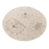 Pyöreä kaksipuolinen Eläinkamut matto pellava