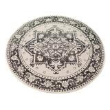 Pyöreä kaksipuolinen Johanna matto musta