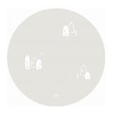 Pyöreä lasten Scandi mist matto harmaa