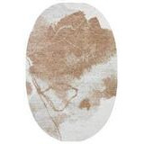 Roosa plyysimatto ovaali beige
