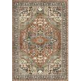 Said sileäksikudottu matto vihreä-ruskea