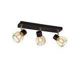 Trio Ardon kohdevalaisin 3-osainen mattamusta/messinki