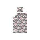 4living Lilian pussilakanasetti harmaa-roosa 150x210 cm