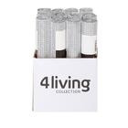4living Timantti kaitaliina rulla 24x150 cm hopea