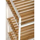 Bambu hyllykkö 4-hyllyllä valkoinen-luonnonväri