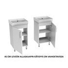 Bianco allaskaappi ovella mattavalkoinen 45 cm