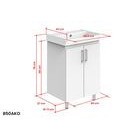 Bianco allaskaappi ovilla mattavalkoinen 50 cm