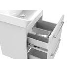 Bianco allaskaappi vetolaatikoilla mattavalkoinen 45 cm