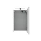 Bianco peilikaappi led-valaisimella ja tuplapistorasialla mattavalkoinen 45 cm