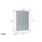 Bianco peilikaappi led-valaisimella ja tuplapistorasialla mattavalkoinen 45 cm