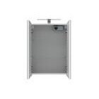 Bianco peilikaappi led-valaisimella ja tuplapistorasialla mattavalkoinen 50 cm