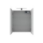 Bianco peilikaappi led-valaisimella ja tuplapistorasialla mattavalkoinen 60 cm
