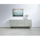 Hiipakka Vilja V5.2 tv-taso 150 cm ovilla & laatikoilla oliivinvihreä