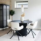 House Nordic Boavista pyöreä ruokapöytä tummanruskea 120 cm