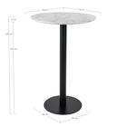 House Nordic Bolzano baaripöytä 70 cm valkoinen/musta