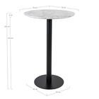 House Nordic Bolzano baaripöytä 70 cm valkoinen/musta