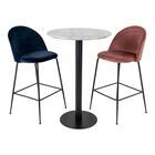 House Nordic Bolzano baaripöytä 70 cm valkoinen/musta