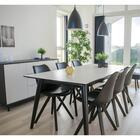 House Nordic Copenhagen ruokapöytä valkoinen/musta 90x195-285 cm