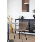 House Nordic Fano ruokapöytä harmaa/musta 70x70 cm