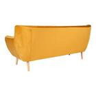 House Nordic Monte sohva 3 keltainen sametti