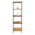 House Nordic Vita avohylly 5 osainen tammi-musta 51x36x170 cm